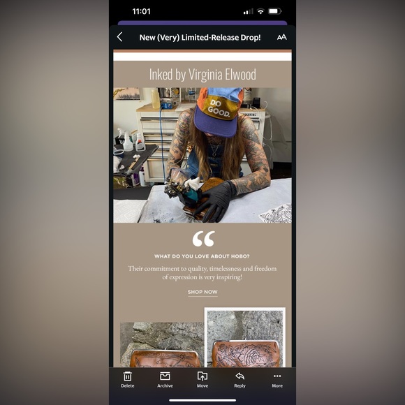 HOBO Lauren wallet. Limited edition. Tattooed by Virginia Elwood. Brand new. - Picture 13 of 13